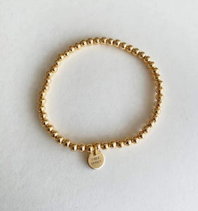 FREE SPIRIT Essential 3mm, 18k plated gold bracelet