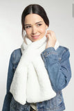 NOOKI - Rivington Faux Fur Scarf, Cream