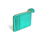 BELL & FOX - Lia Leather Card Purse, Emerald Metallic