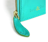 BELL & FOX - Lia Leather Card Purse, Emerald Metallic