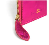 BELL & FOX - Lia Leather Card Purse, Fuschia Metallic