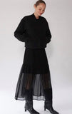 RELIGION - Flare Black Floaty Maxi Skirt