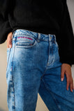 POM AMSTERDAM - Eline Straight Jeans, Mid Blue