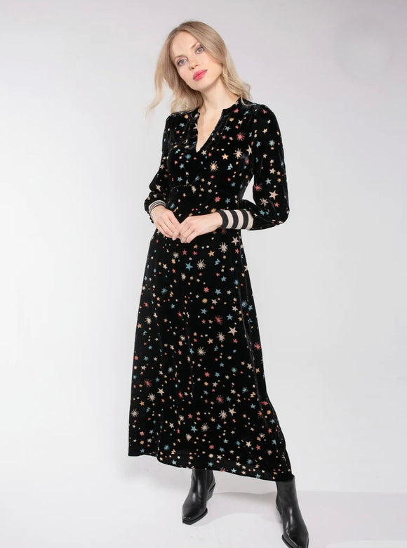 NOOKI Kira Printed Velvet Dress