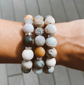 FREE SPIRIT Bamboo Leaf Agate Bracelet