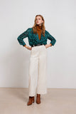 Suncoo Wide Leg Corduroy Jeans