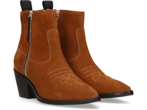 Maruti Alex Cognac Suede Ankle Boots