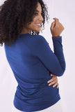 Stripe & Stare Slouch Top - Midnight