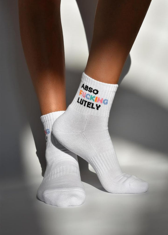 Soxygen ABSO ... FUCKING ... LUTELY Mini Sock (White)