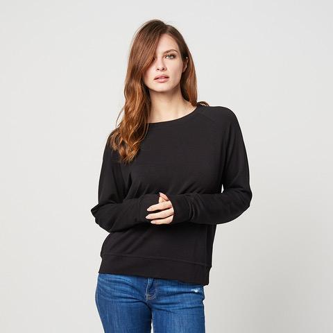 Stripe & Stare Sweatshirt - Black