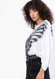 RELIGION Wings Graphic Top