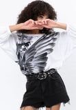 RELIGION Wings Graphic Top